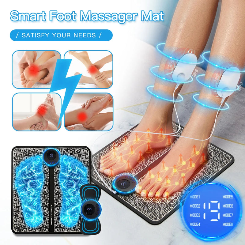 Kit Massageador - Pés e Costas - Carregamento USB